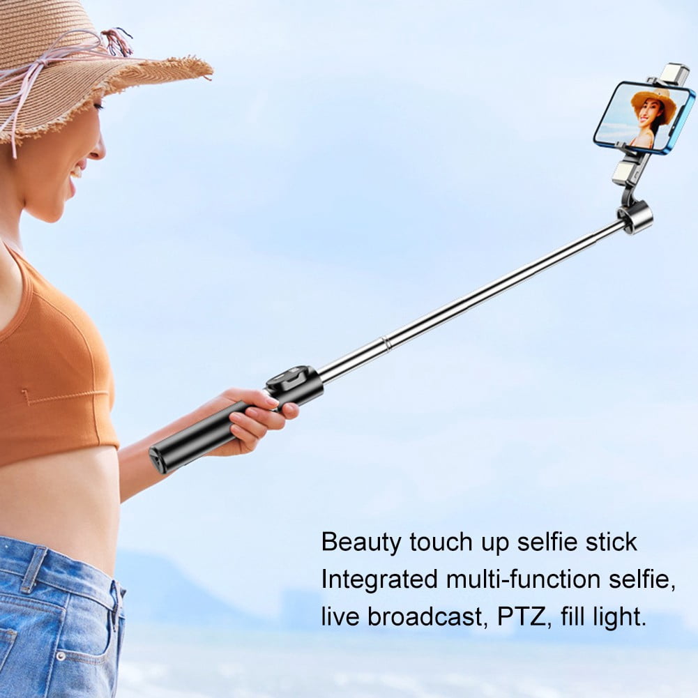 NovaSpark Convenient Floor Selfie Stick with integrated Tripod Telescopic Phone Stand and Holder for Seamless Content Creation
