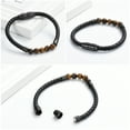 thumbnail image 6 of Cremation Jewelry Lava Stone Urn Bracelet for Ashes for Women Men Chakra Healing Balancing Genuine Leather Memorial Bracelets, 6 of 9