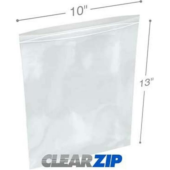 International Plastics CZ61013 10 x 13 in. ClearZip Lock Bags, 0.006 Gauge - Case of 500