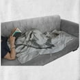 thumbnail image 6 of Wolf Soft Flannel Fleece Throw Blanket, Monochrome Sketch Style Detailed Animal Pattern Grunge Head Design Vintage Canine, Cozy Plush for Indoor and Outdoor Use, 60" x 80", Grey Beige, by Ambesonne, 6 of 6