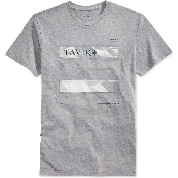 Playera gráfica Tavik Camo Modern gris grande