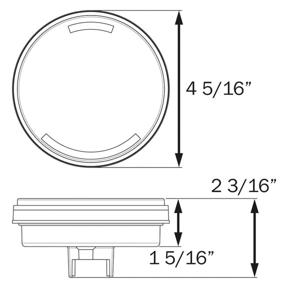 Optronics STL101AB - STL101 Series 4" Yellow Round Grommet Mount Tail Lights