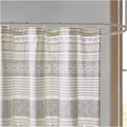 thumbnail image 2 of JERFIT 72x72 Inch Gray and Yellow Cotton Shower Curtain with Tassel Trim, Machine Washable Bathroom Decor with Pom Poms, 12 Holes, Water Resistant, 2 of 8