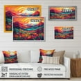 thumbnail image 4 of DESIGN ART Designart "Vibrant Sunset Shining Over Mountains I" Landscape Mountains Wall Art Prints 44 in. wide x 34 in. high, 4 of 5