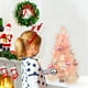 thumbnail image 5 of Árbol de Navidad de Mesa con Accesorios | Árbol de Navidad Artificial de 45X30X30Cm | Decoración Navideña de Plástico Rosa | Decoración para Fiestas Navideñas En Interiores, 5 of 6