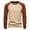 A-Khaki1505, variant on XIAONU Men's Raglan Sleeve Letter Print T-Shirt Long Sleeve Crew Neck Color Block Pullover Top Casual Minimalist Daily Shirts