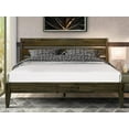 thumbnail image 1 of Acacia Emery Bed Frame with Headboard Solid Wood Platform Bed, Queen Size Bed Frame, Unique Design Contemporary Signature Wood Bed Compatible with All Mattresses, Non-Slip and Noise-Free, Mocha, 1 of 5