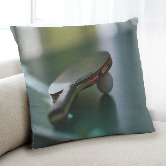 Ahgly Company Sports Ping Pong Indoor Throw Pillow, 18 inch by 18 inch