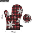 thumbnail image 6 of Cute Oven Mitts,Red Christmas Snowflake and Plaid Pattern Oven Mitt 2-Pack Set,Kitchen Gloves for Oven,Heat Resistant Oven Mitts 7.7"x12", 6 of 7