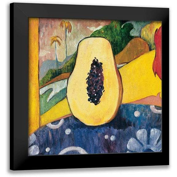 Unknown 12x12 Black Modern Framed Museum Art Print Titled - Papaya