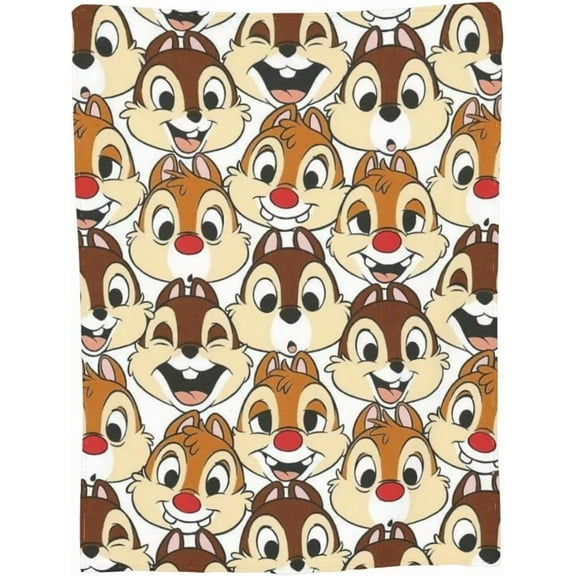 Chip and Dale Plush Throw Blanket Gifts for Fans Girls Boys Women Present Suitable for a variety of settings 50"x40"