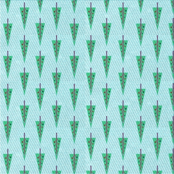 Ahgly Company Machine Washable Indoor Square Transitional Light Aquamarine Green Area Rugs, 8' Square