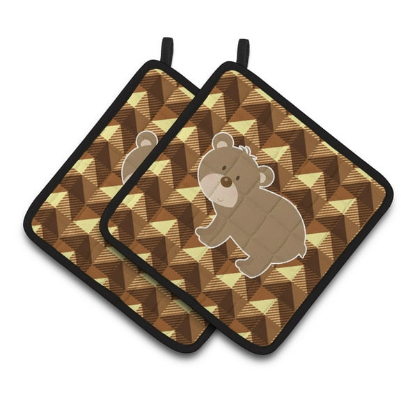 Caroline's Treasures Bear Pair of Pot Holders