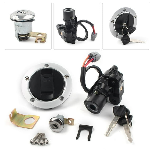 ZS Motorcycle Ignition Switch Fuel Gas Tank Cap Lock Key Set For Suzuki GSXR 600 750 1000 GSX650 GSX1250 SFV650 SV650 SV1000 etc.