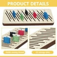 thumbnail image 4 of 1 pc Wood Sewing Thread Winding Boards Bobbin Organizer Rectangle Wheat 250x120x15mm, 4 of 6