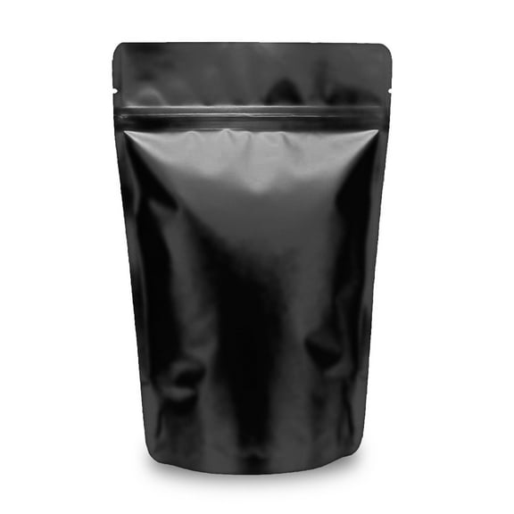 Special Tea Company 50pcs Stand-up Resealable Foil Pouches Food Grade 9″ x 5.9″ (23cm x 15cm) Black Matt Finish