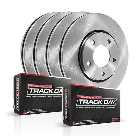 Power Stop Front and Rear Track Day High-Performance Brake Pad and Rotor Kit WM39848