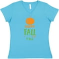 thumbnail image 3 of Inktastic Happy Fall Y'all, Pumpkin, Arrow, Fall, Autumn Women's V-Neck T-Shirt, 3 of 5