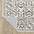 thumbnail image 4 of 10' X 13' Grey And White Floral Power Loom Stain Resistant Area Rug, 4 of 10