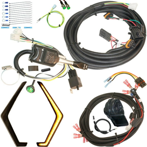 MCSADVENTURES Plug and Play Lever, Horn/Hazard for 19  RZR Fang Lights (smoked lens)