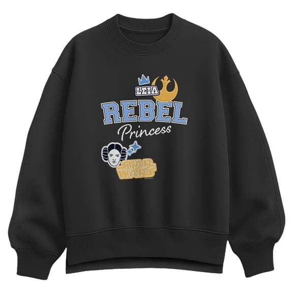 Star Wars - Rebel Princess Faux Patches - Women's Oversized Fleece Crew Sweatshirt