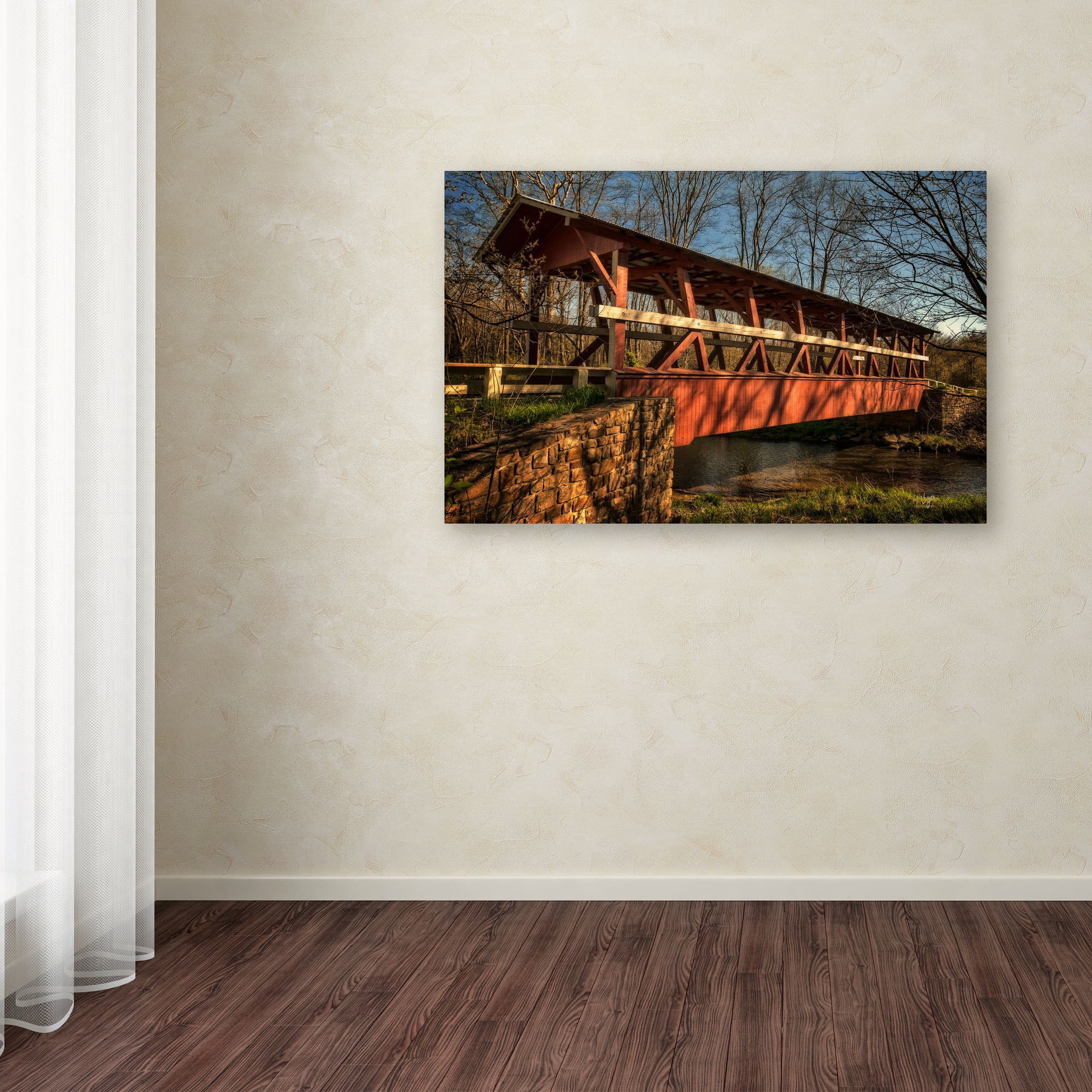 "The Colvin Covered Bridge" Canvas Art by Lois Bryan