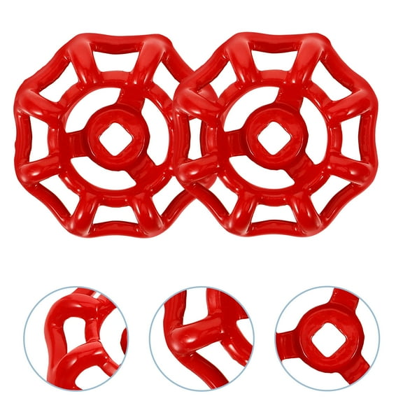 Worgeous  5 Pcs Red Handwheel Outdoor Faucet Handle Universal Hose Bib Gate Valve Replacement Handles