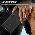thumbnail image 6 of Allytech Magnetic Case for Samsung Galaxy S22 Ultra, Support Wireless Charging, Card Slot & Kickstand, [Comfortable Touch] Luxury PU Leather Anti-Fingerprint Shockproof Oil-Proof Flip Case - Black, 6 of 7