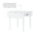 thumbnail image 6 of Linon Peake Square Dining Table with Drop Leaf, White, 6 of 16