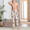 thumbnail image 4 of Salouo Floral Puppy Print Pajama Pants for Men, Lounge Pants Elastic Waistband Casual Men's sleepwear Loungewear Sleep Pajama Pant -X-Large, 4 of 7