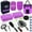 Purple, variant on 22pcs Car Wash Cleaning Tools Kit Car Detailing Set with Blue Canvas Bag Collapsible Bucket Wash Mitt Sponge Towels Tire Brush Window Scraper Duster Complete Interior Car Care Kit