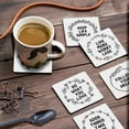 thumbnail image 3 of Inkdotpot Set of 6 Drink Coasters Easy Clean 4-inch SquareCoastersCork Base-Reusable- Quotes, 3 of 8