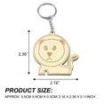 thumbnail image 4 of Wosthever Paquete de 20 llaveros de con colgante de dibujos animados DIY, etiquetas de madera, adornos en blanco, llaveros para mochila, bolso, Artesanía Wosthever HA022510-00, 4 of 6
