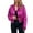 Purple Womens Satin Shacket Jacket, variant on BSDJILFG Satin Jackets for Women Zip Up Cropped Bomber Jacket Stand Collar Motorcycle Jackets for Nightclub Performance