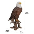thumbnail image 3 of Hi-Line Gifts 26.75" Bald Eagle on Stump Outdoor Garden Statue, 3 of 5