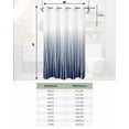 thumbnail image 7 of No Hook Shower Curtains, Blue White Small Shower Curtains with Snap in Liner, Ombre Gradient Striped Minimalist Texture Waterproof Washable Fabric Bathroom Shower Curtain Sets, 36" x 72", 7 of 7