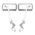 thumbnail image 1 of 2 Aluminum Bike Handlebar Mirrors Swivel Mirrors Retro Reflectors Accessories (One Side, Silver), 1 of 5