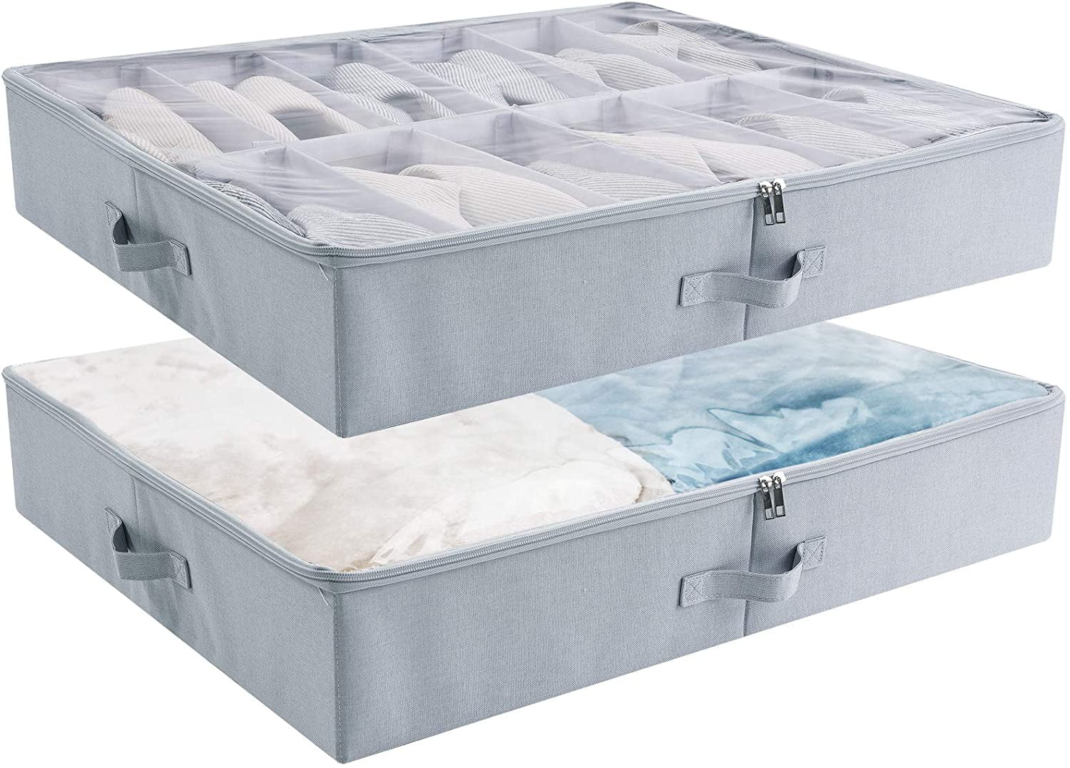 Large Size Multiple Function Under Bed Storage Bins, Adjustable