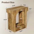 thumbnail image 3 of Tribesigns Wood End Side Table with Storage Space, Rustic Brown, 3 of 8