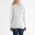 thumbnail image 5 of Womens S/M White Polka Dot Brushed Jersey Contrast Long Sleeve Top by Howard's, 5 of 5