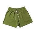 thumbnail image 3 of Sngxgn Men's Shorts Casual Elastic Waist Drawstring Summer Beach Shorts(Green,XXL), 3 of 4