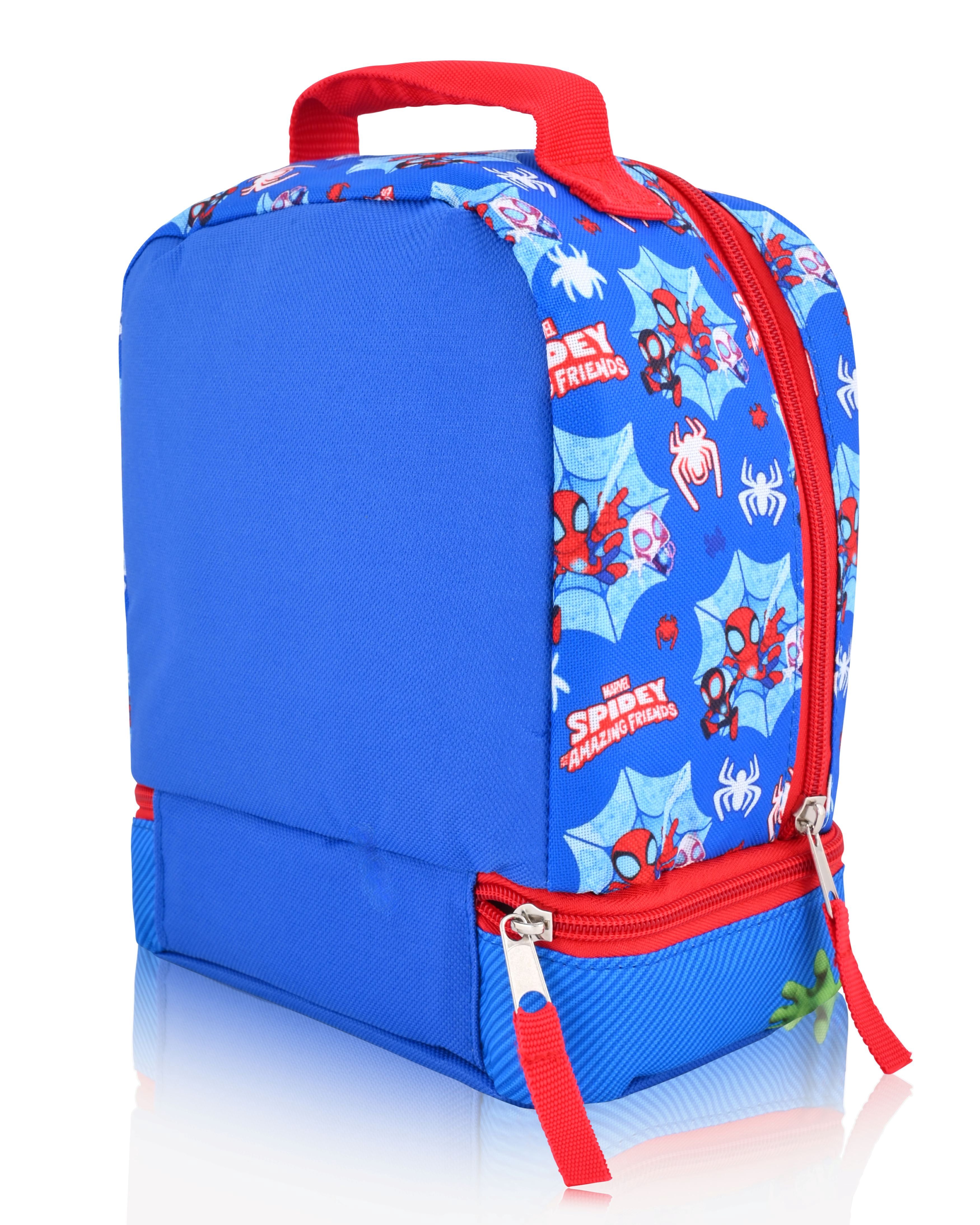 Marvel Spidey and His Amazing Friends Lunch Box for Kids | Insulated Lunch Bag Lunch Box for Boys, Girls, Unisex | Spidey and His Amazing Friends Blue Reusable Lunchbox