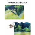 thumbnail image 6 of Blue Green Forests Living Room Curtains 2 Panel, Spring Oil Painting Daisy Nature Landscape Cafe Window Treatment, Farmhouse Bedroom Bathroom Kitchen Curtains Drapes 104"x54", 6 of 6