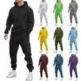 thumbnail image 6 of Mens 2 Piece Sweatsuits Sets Fleece Hoodies Sweatshirt and Cargo Sweatpants Casual Athletic Tracksuits Winter Jogging Suit with Pocket, 6 of 6