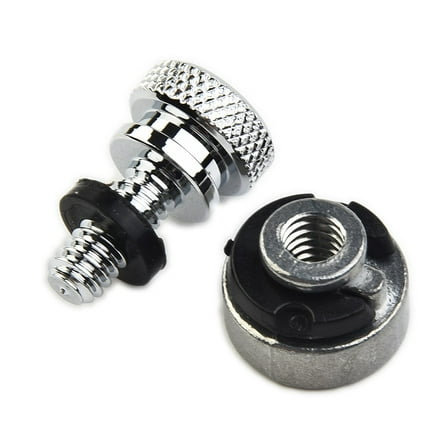 1Set Rear Fender Seat Bolt Screw Mount Nut Billet Aluminum Alloy Chrome Knurled Bolt For Harley For Sportster For Softail