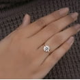 thumbnail image 2 of Cora Jewellery 2CT Round Moissanite Ring, Solitaire Engagement Ring for Women, 18K Yellow Gold, 5 US, 2 of 5