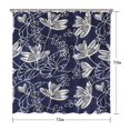 thumbnail image 5 of Watercolor Flower and Leaves Shower Curtain 72x72, Botanical Garden Style, Artistic Spring-Inspired Decor, 5 of 5