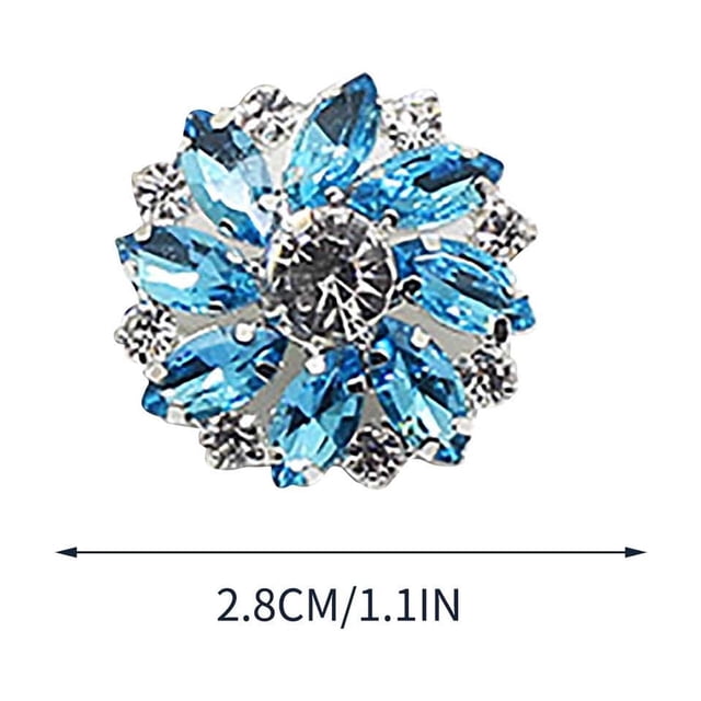 Cleaning Brushes Floral Rhinestone Glass Button DIY Hand Decorated Button Shirt With Diamond