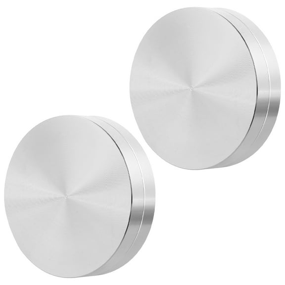 2 Pcs Turntable Base Baking Tray Bearing Metal Swivel Tool Glass Bakeware Rotating Cake Stand Display Shelf