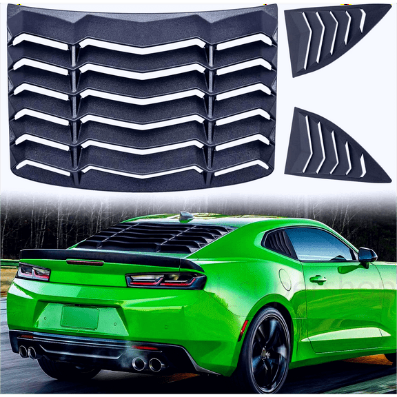 Fit Chevy Camaro 2010-2015 Rear   Side Window Louvers Sun Shade Windshield Cover